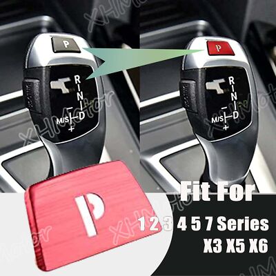 Red Gear Shift knob Lever Parking P Button Trim Cover For BMW 3 4 5 7 Series X3