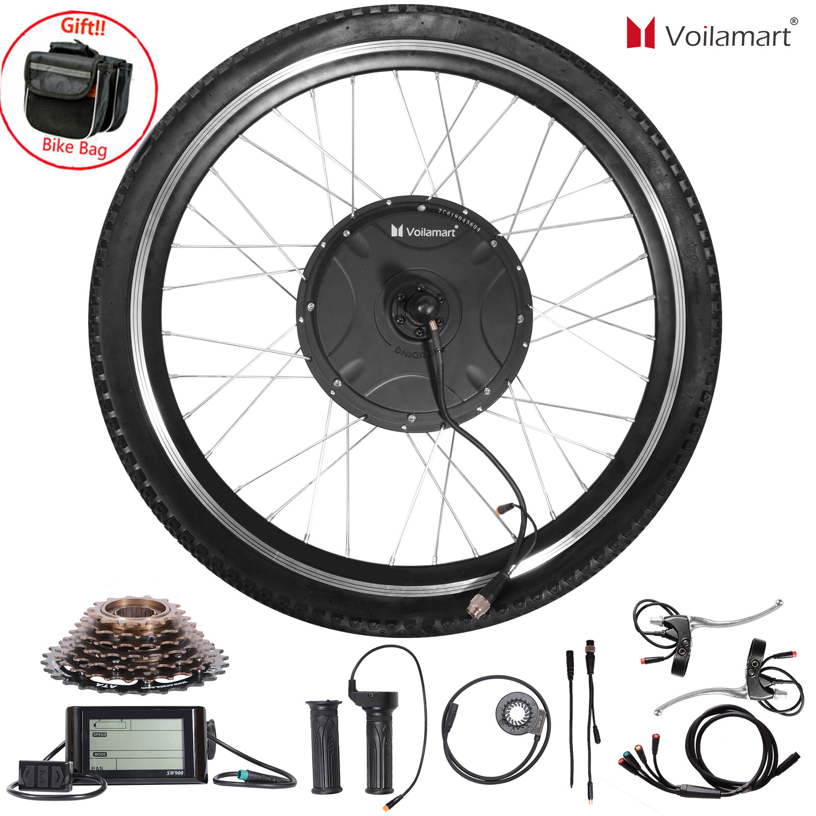 Motor Conversion Kit Lcd Rear Wheel Ebike