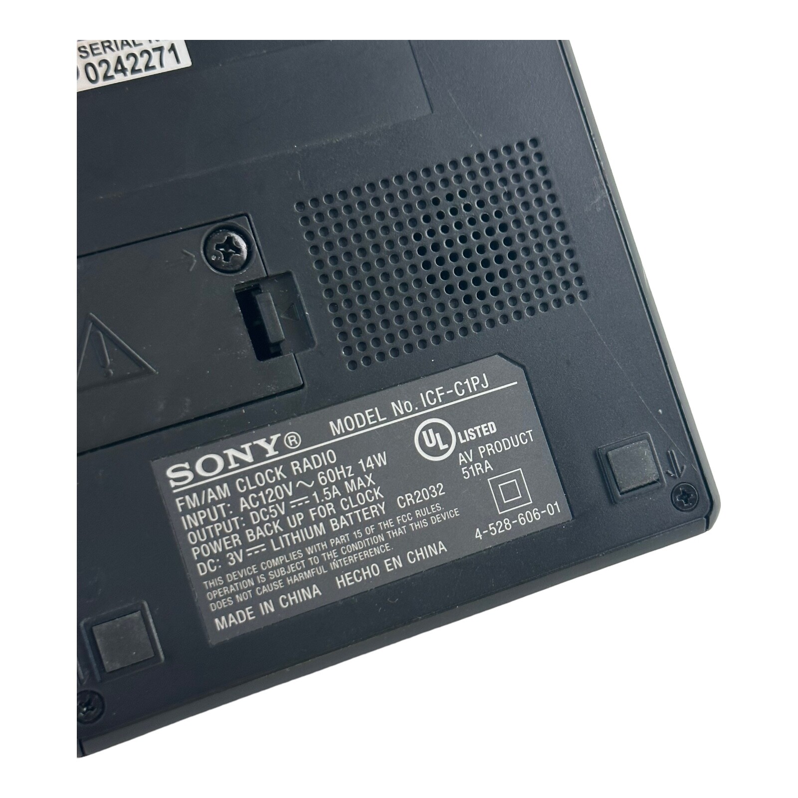 Sony Alarm Clock ICF-C1T AM/FM Dual  Radio Battery Backup PARTS