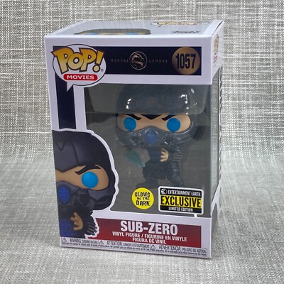 Funko Pop Mortal Kombat Movie Sub-Zero Glow in The Dark EE Exclusive Blemished