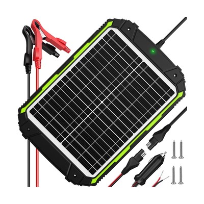 20W 12V Solar Battery Charger & Maintainer, Waterproof 20 Watt 12 Volt Solar ...