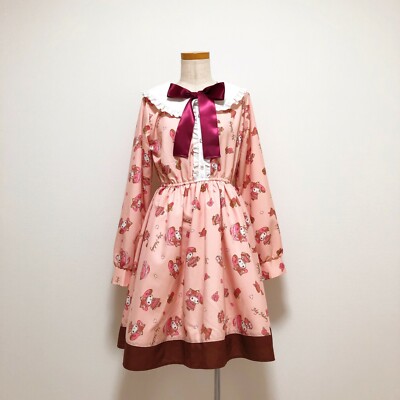 NWT My Melody Sanrio Dress One-piece Pink M Lolita Hime Kawaii Sweet Jfashion