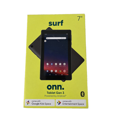 New Onn Surf Gen 3 7'' Tablet, 32GB 2.0 GHz + 2gb Ram Quad-Core Processor NIB