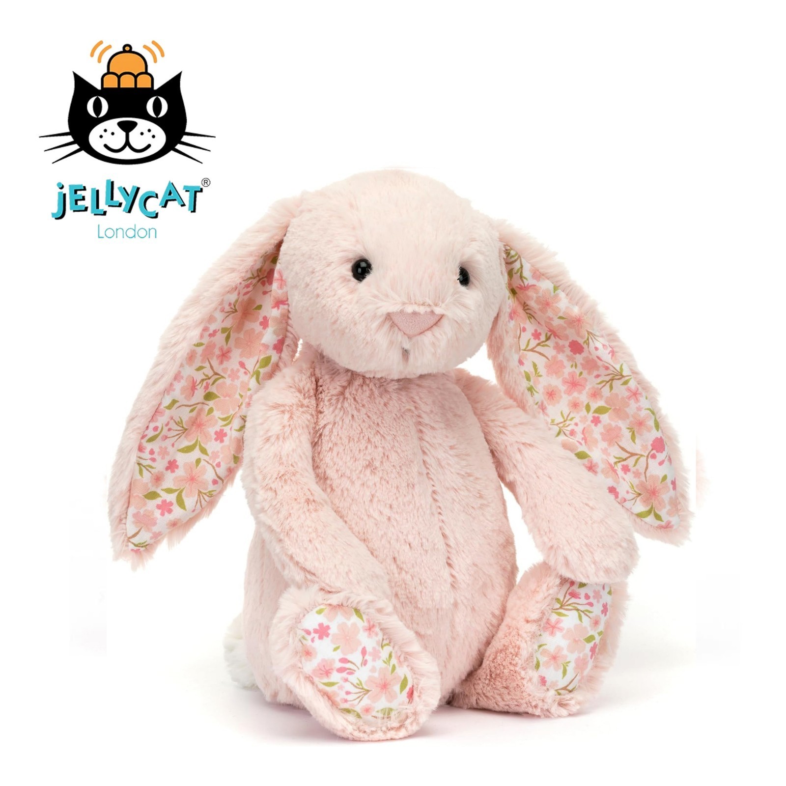 超美品  Blossom Blush Bunny うさぎMピンク Jellycat Blossom Blush Bunny Medium Plush Toy Cherry Ears NWT | US