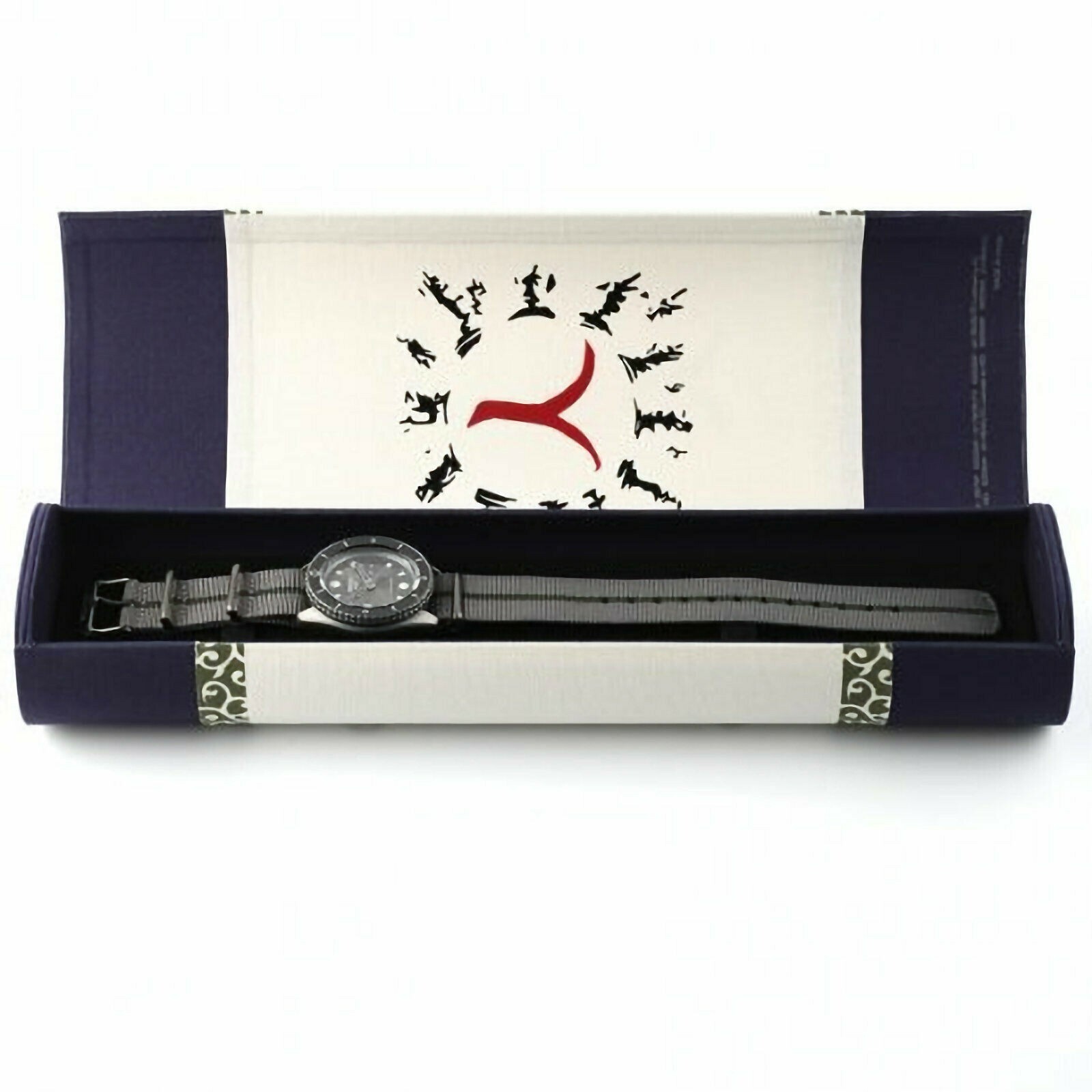 Pre-owned Seiko 5 Sports Naruto & Boruto Shikamaru Nara Limited Edition Watch Srpf75k1