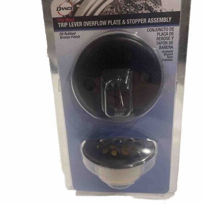 Danco Trip lever Overflow Plate & Stopper Assembly Oil Rubbed Bronze 10580 NEW 