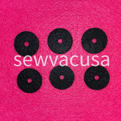 SPOOL PIN FELTS Black 6 PACK BROTHER, JANOME, KENMORE, SIMPLICITY, SINGER, White
