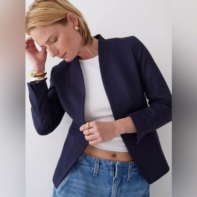 J. Crew Going Out Blazer in Stretch Twill Navy Size 10