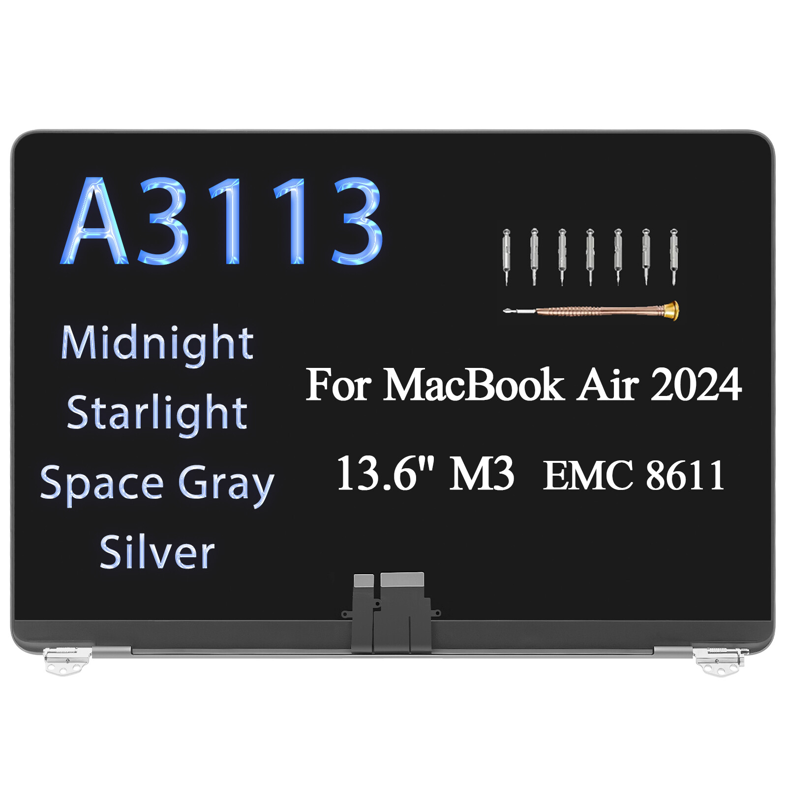 for MacBook Air A3113 M3 2024 EMC 8611 LCD Screen Display for MacBook Air A3113 M3 2024 EMC 8611 LCD Screen Display