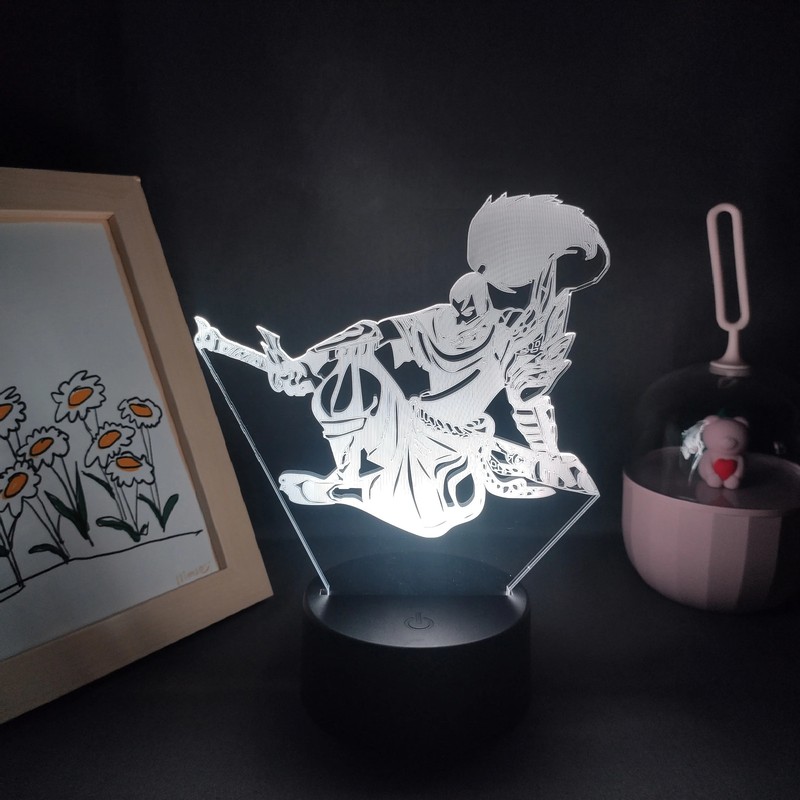 LOL Game Figure the Unforgiven Yasuo Lamp 3D Led RGB Neon Night Lights Gift Bed 