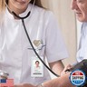 Retractable Badge Holders with Fun Designs - Adjustable ID Card Reel with ID Clip for Nurses, Doctors, Hotel Staff, Teacher, Security, Gifts (Love, Gold)