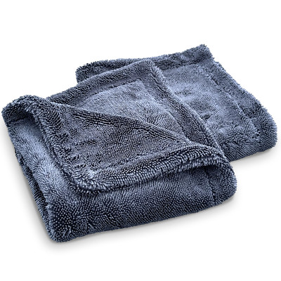 Microfiber Car Drying Towel 1300 GSM Wash Towels Double Twist 16x16'' 2-Pack