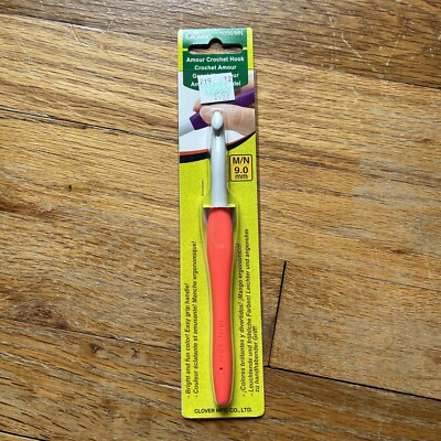 Clover Armour Crochet Hook Size M/N 9.0mm HARD TO FIND! Brand NEW IN PKG