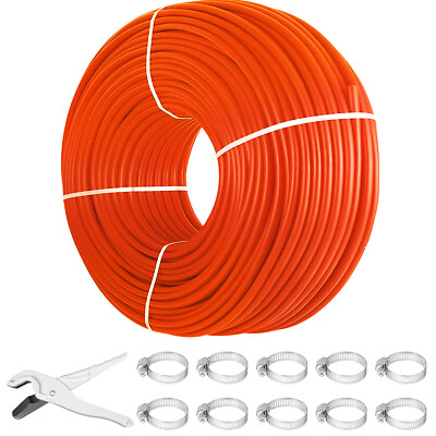 VEVOR 1/2"x1000ft Pex Tubing Oxygen Barrier Red Pex-B Pipe Radiant Floor Heat