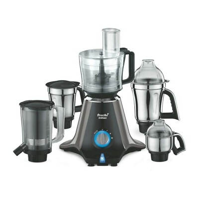 Indien Best Preethi Zodiac MG 218 Mixer Grinder, 750W, 5 Jars Black/ Light Grey