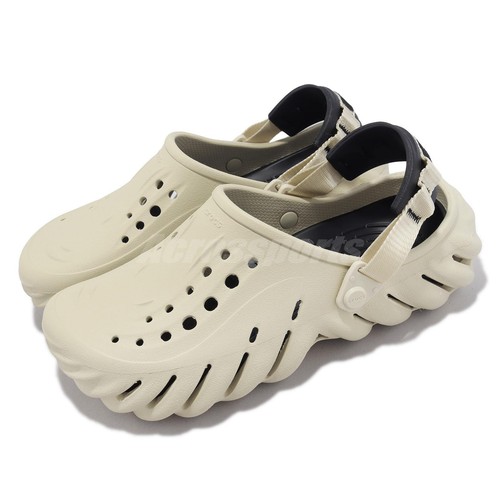 

Мужские повседневные сандалии Crocs Echo Clog Bone Black Beige Slip On LifeStyle 207937-2YJ, Бежевый, Echo Clog