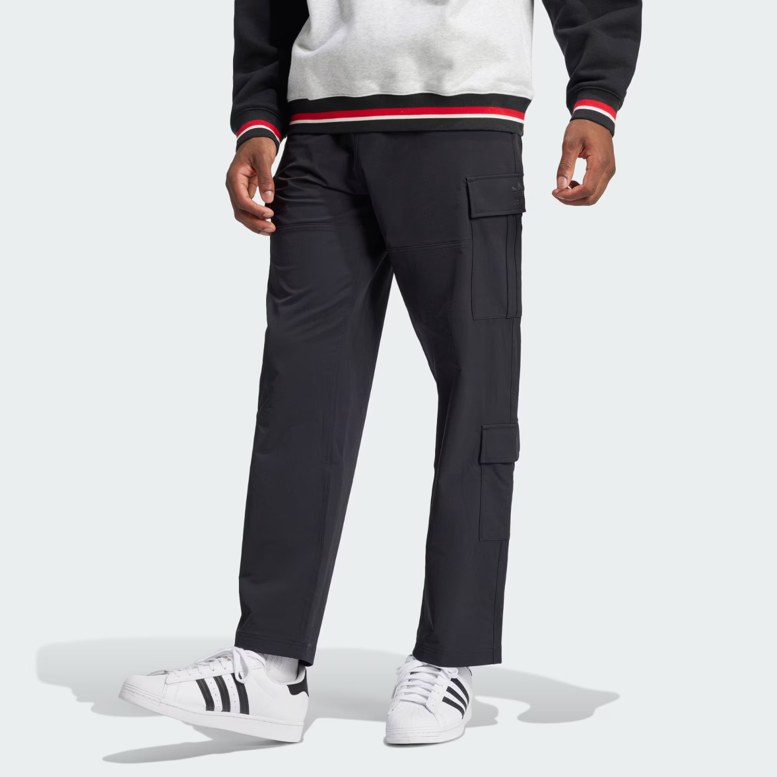 ★adidas★ washed cargo pants black IW5563 CLOTHING - Washed Cargo Pants - Black | adidas Oman