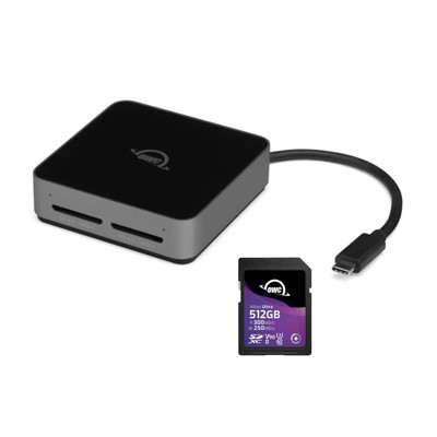OWC 512GB Atlas Ultra UHS-II SDXC Memory Card with Dual SD-Slot Card Reader