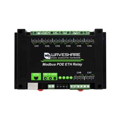 30-Channel Ethernet Relay Module Modbus RTU Protocol Poe Ethernet Communication