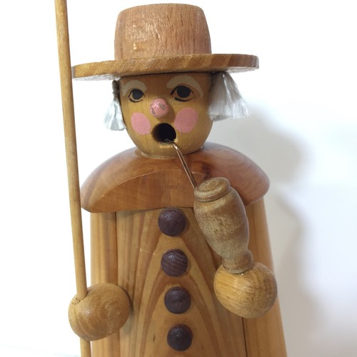 Vintage Erzgebirge Night Watchman German Wood Christmas Incense Smoker GDR 6.25