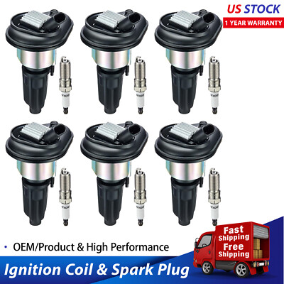 6 Ignition Coil & Spark Plug Packs for Chevy Trailblazer GMC Canyon Buick UF303