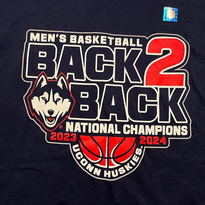 UConn Huskies Back 2 Back 2023 - 2024 Men's National Champions T-Shirt