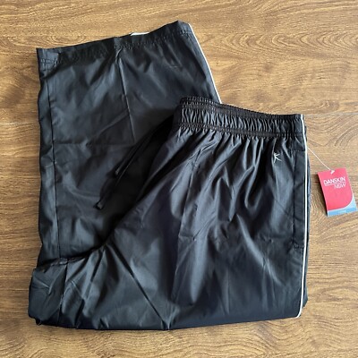 Danskin Now Black Loose Lightweight Straight Leg Capris Women Pants Size XL NWT