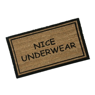 Rubber Cal Nice Underwear Funny Doormat Coco Fiber Mat 18 X 30