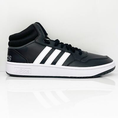 

Adidas Mens Hoops 3.0 Mid GW3020 Черная повседневная обувь Кроссовки Размер 11, Черный, Hoops 3.0 Mid