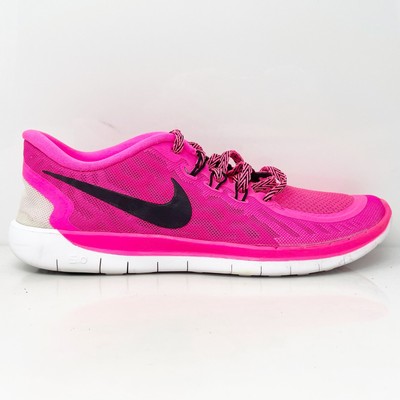 Nike Girls Free 5.0 725114-600 Розовые кроссовки для бега, размер 7 лет