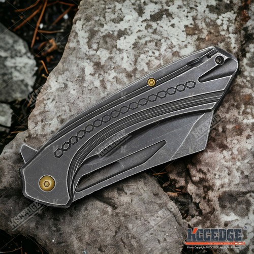 7.5" Cleaver Pocket Knife Camping Knife EDC Stainless Steel Folding Knife