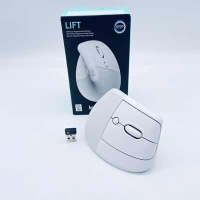 Logitech Lift Vertikale Ergonomische Maus, Kabellos, Bluetooth oder Logi Bolt US