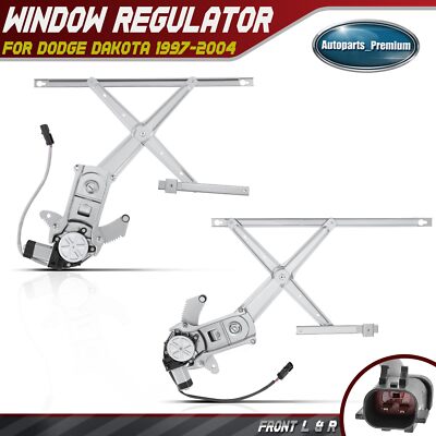2x Power Window Regulator w/ Motor for Dodge Dakota 1997-2004 Front Left & Right