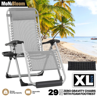 Zero Gravity Chair [DETACHABLE CUSHION] Foldable Outdoor Recliner Beach Lounge