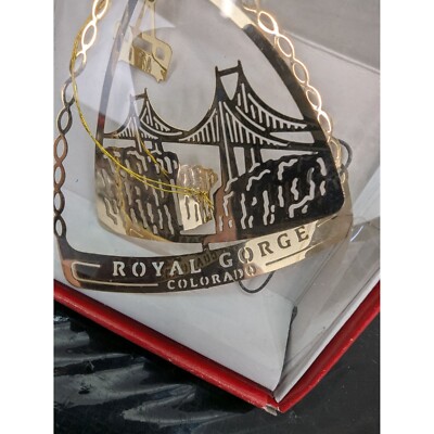 Royal Gorge Colorado Christmas Tree Decoration Brass with 24K Gold Finish