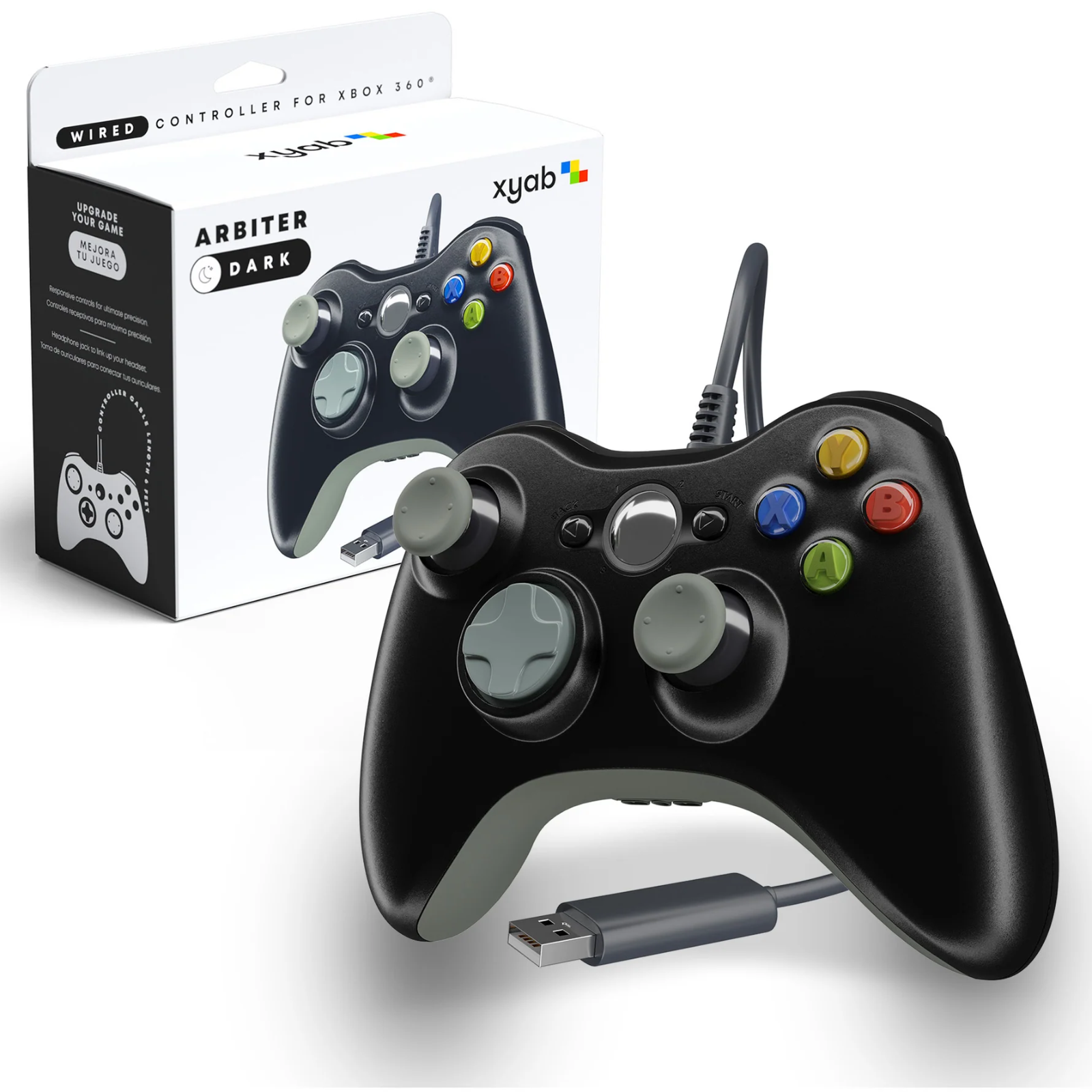 Wired Controller for Xbox 360 / PC Black USB Gamepad Dual Vibration Joystick Pad