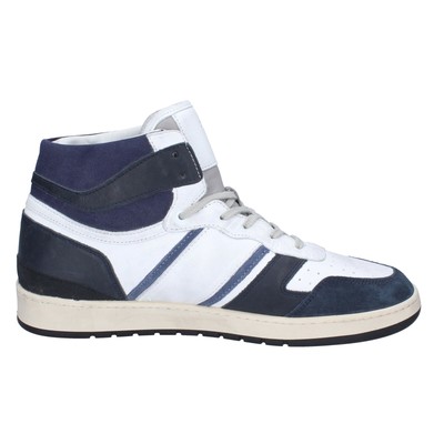 DATE HERREN SCHUHE DATE 42 EU SNEAKERS WEISS LEDER BLAU WILDLEDER BG147-42