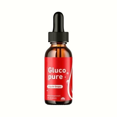 Gluco Pure Liquid Drops, GlucoPure Blood Sugar & Pressure Support (1 Pack)