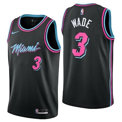 ✅ Impresionante Camiseta NBA Dwyane Wade ‍♀️ Miami Heat Negra XL