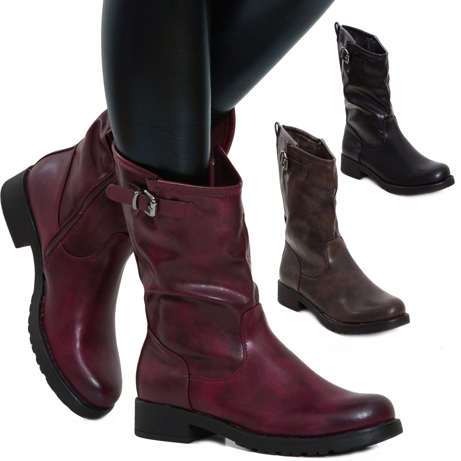 bottes basses cuir femme