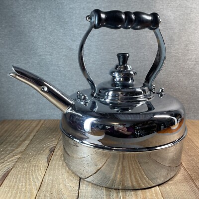 Simplex Kensington No 3 by Newey & Bloomer Chrome Traditional Tea Kettle *READ