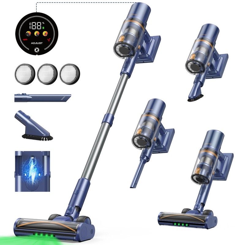 Aspirapolvere Senza Fili Laresar V11 75000PA 650W Scopa Elettrica 90 Min V11