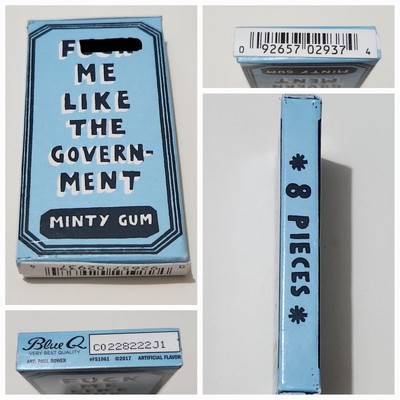 Blue Q Gum 8pcs/Pack   2 Packs Inc   Multiple Choices & Flavors Funny & Raunchy