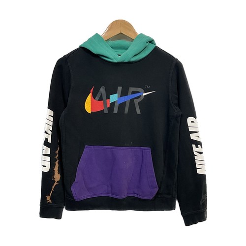 Nike Air Hoodie - Retro Color Block Pull Over Black Sweat Shirt - Youth  Large | eBay