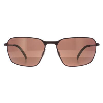 Pre-owned Serengeti Sunglasses Shelton Ss547001 Matte Brown Mineral Drivers Gold Polarized