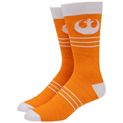 Star Wars Rebel Fighter Costume Logo Crew Socks Orange