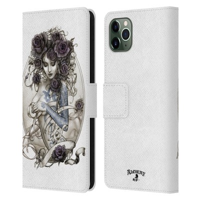 OFFICIAL ALCHEMY GOTHIC WOMAN LEATHER BOOK WALLET CASE FOR APPLE iPHONE PHONES