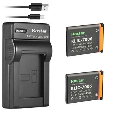 Kastar K7006 Battery Slim USB Charger for Kodak Easyshare M550 M552 M575 M577