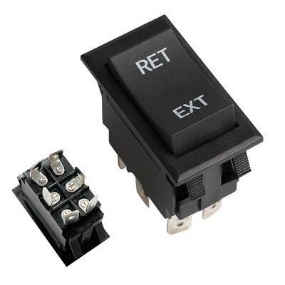 30 Amp DPDT Momentary On-Off-Momentary On Rocker Switch Replacement for most ...