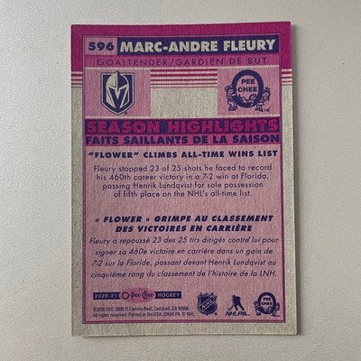 2020 O-Pee-Chee Hockey #596 Marc-Andre Fleury Retro